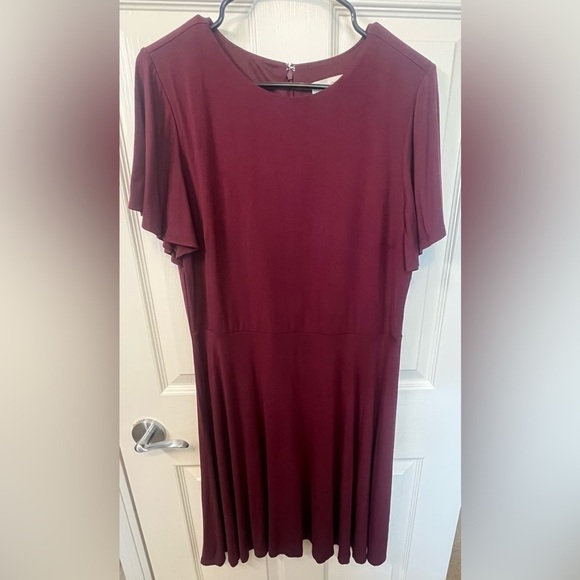 LOFT Burgundy Dress - Picture 3 of 6